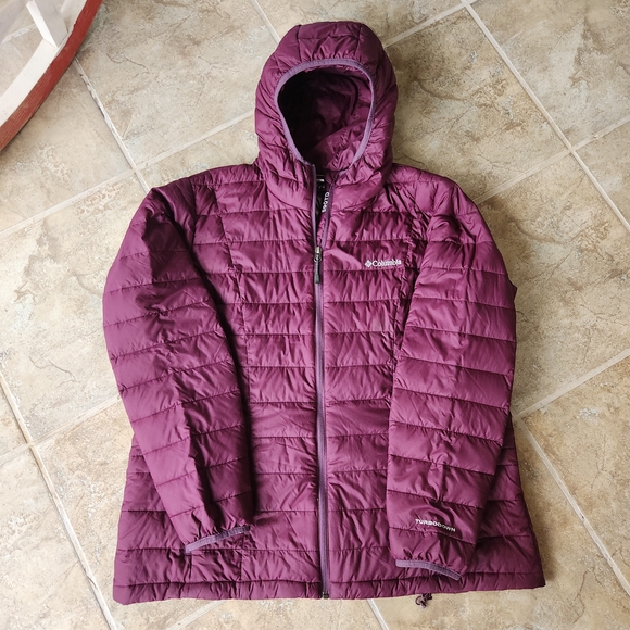Columbia Burgandy Turbodown Puff Coat - Picture 2 of 7